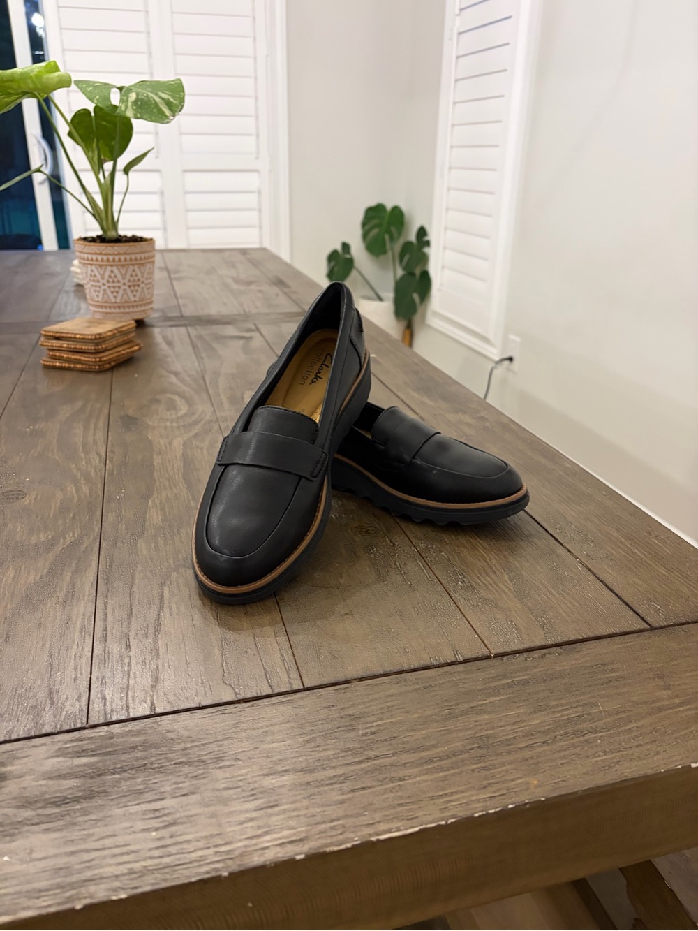 Classic Black Women's Penny Loafers by Clark’s